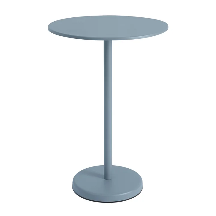 Linear Steel Bistrotisch Outdoor, Ø 70 x H 105 cm, hellblau von Muuto
