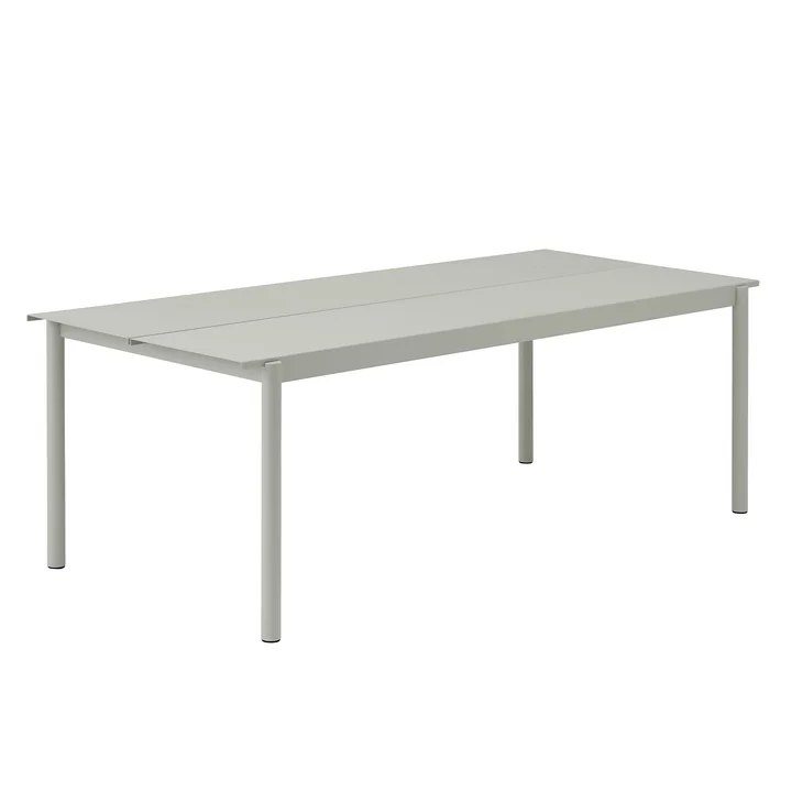 Linear Stahltisch Outdoor, 90 x 220 cm, grau von Muuto