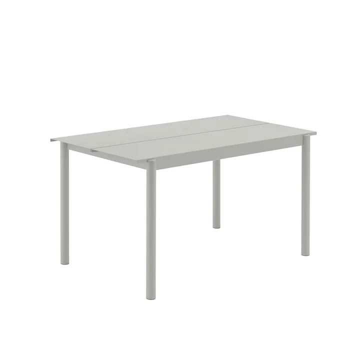 Linear Stahltisch Outdoor, 75 x 140 cm, grau von Muuto