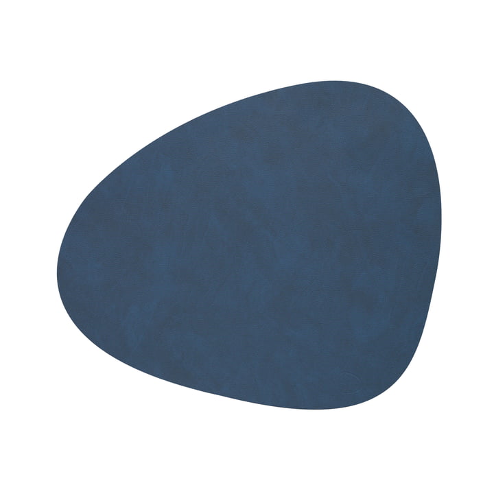 Tischset Curve M, 31 x 35 cm, Nupo midnight blue von LindDNA