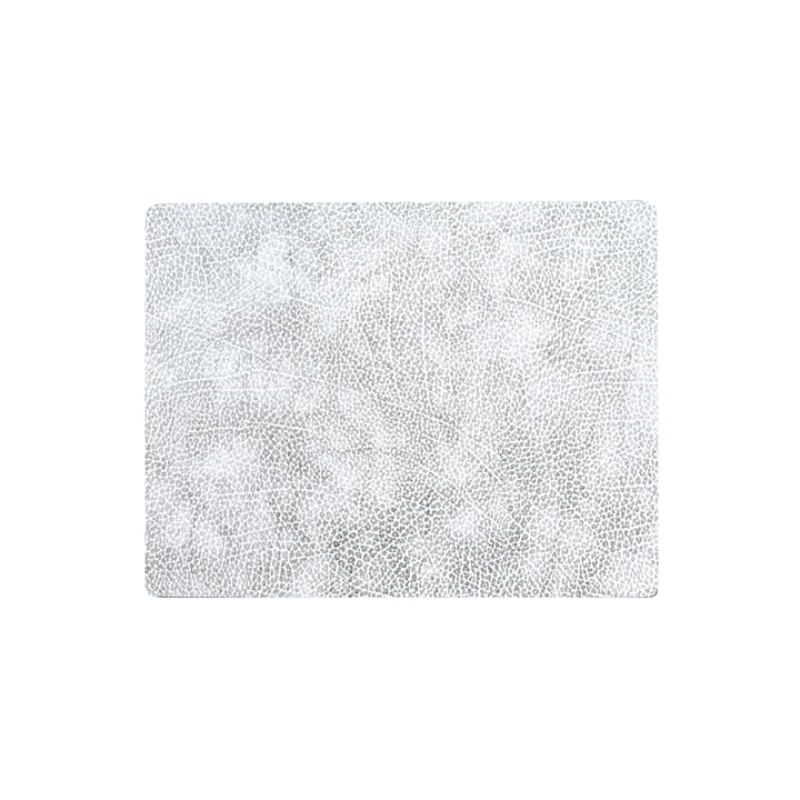 Tischset Square M, 34.5 x 26.5 cm, Hippo weiß-grau von Lind DNA