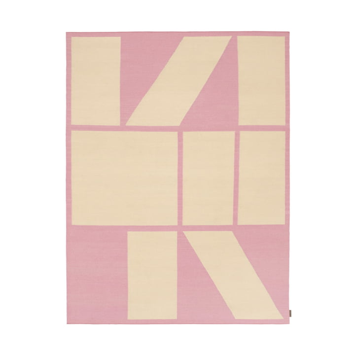 Kelim Untitled_AB11 Teppich, 180 x 240 cm, pink / beige (0015 Pink) von Kvadrat