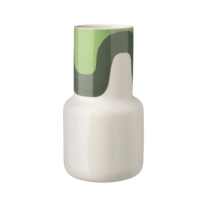 Oiva Seireeni Vase 25 cm, weiß / mint / light moss green von Marimekko