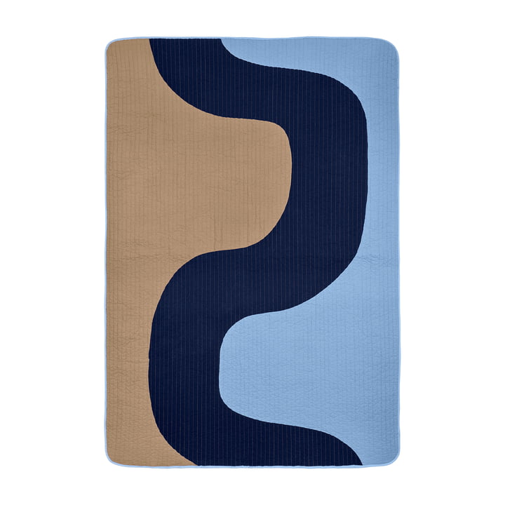 Seireeni Tagesdecke, 160 x 234 cm hellblau / dunkelblau / beige von Marimekko