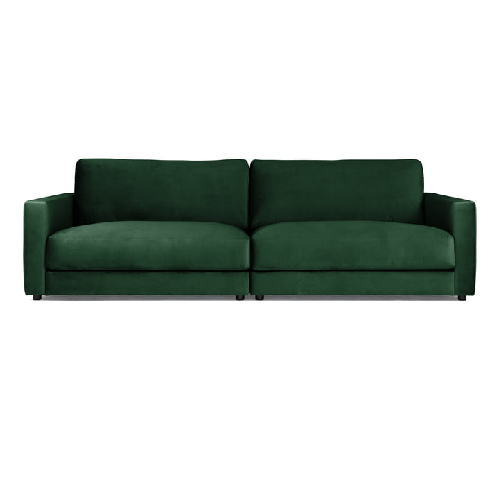 Panama Sofa 3-Sitzer, gruen (Samt Riviera Davis 38) von Sitzfeldt