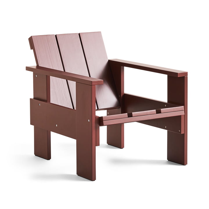 Crate Lounge Chair, L 77 cm, iron red von Hay