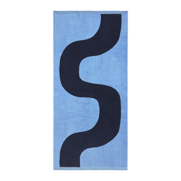 Seireeni Badetuch 70 x 150 cm, hellblau / dunkelblau von Marimekko