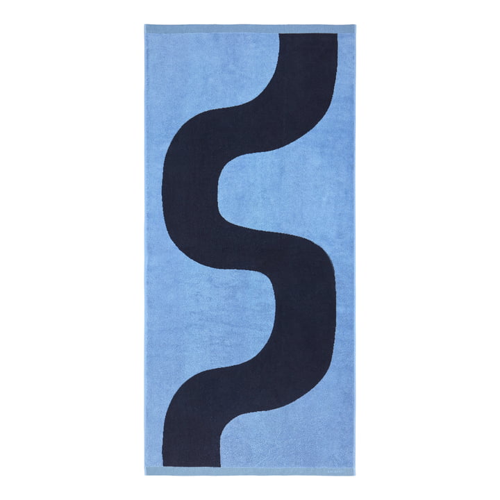 Seireeni Handtuch 50 x 70 cm von Marimekko in hellblau / dunkelblau