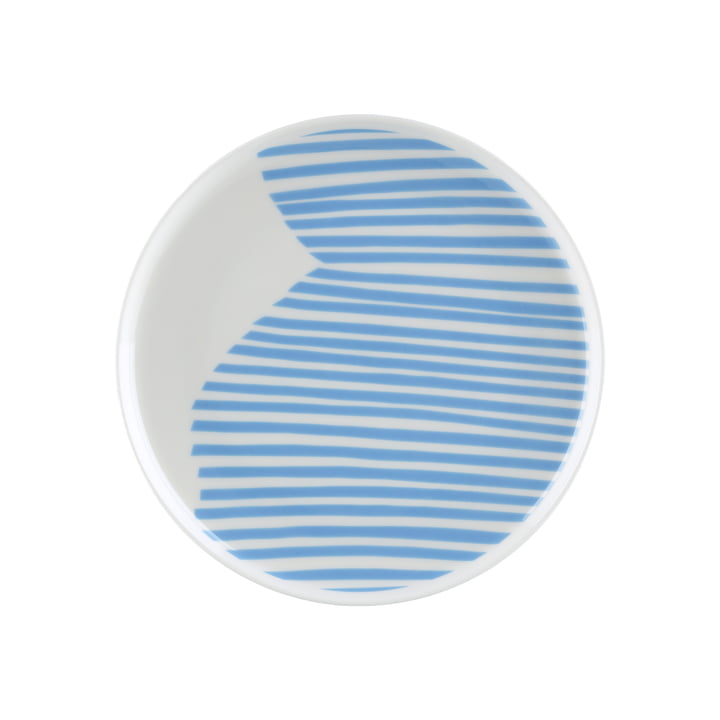 Marimekko - Oiva Uimari Teller Ø 20 cm, weiß / hellblau 