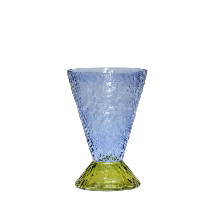 Abyss Vase, hellblau/oliv von Hübsch Interior