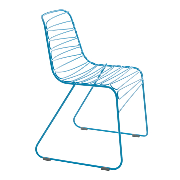 Flux Outdoor-Stuhl, hellblau von Magis