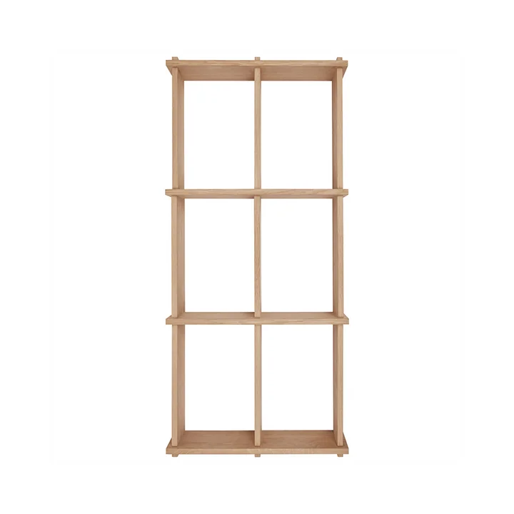 Grid Wandregal von OYOY in der Ausführung Eiche Natur