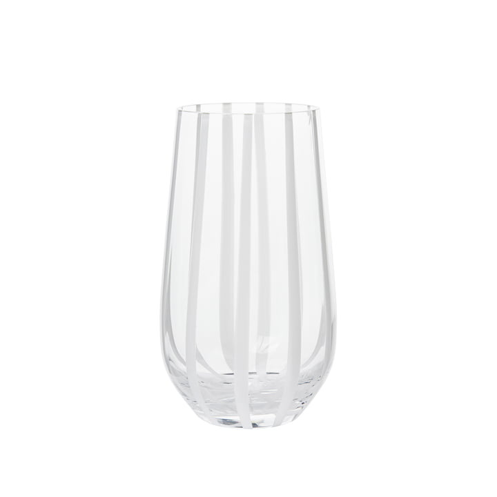 Broste Copenhagen - Stripe Trinkglas, H 15 cm