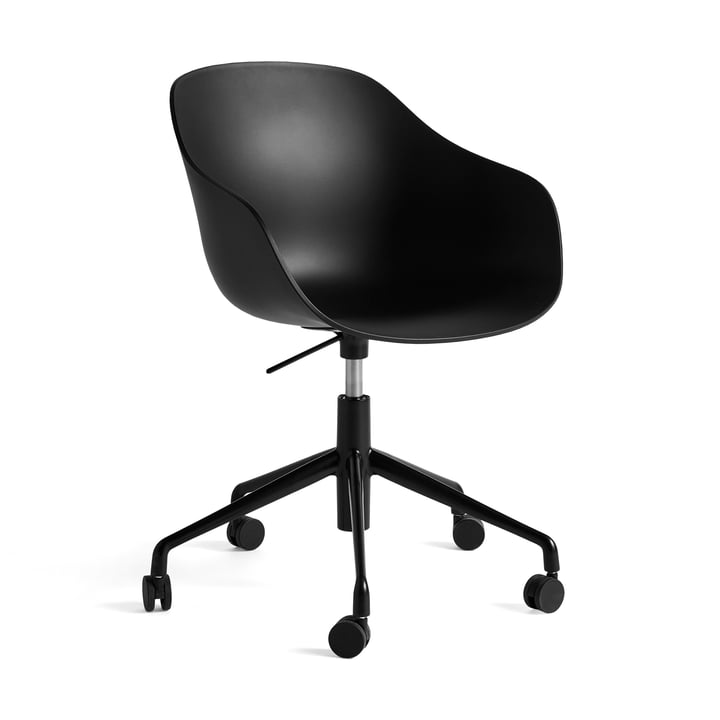 About A Chair AAC 252, Aluminium pulverbeschichtet schwarz / schwarz von Hay