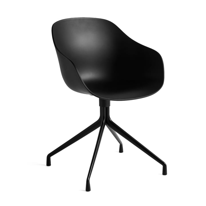 About A Chair AAC 220, Aluminium pulverbeschichtet schwarz / schwarz von Hay
