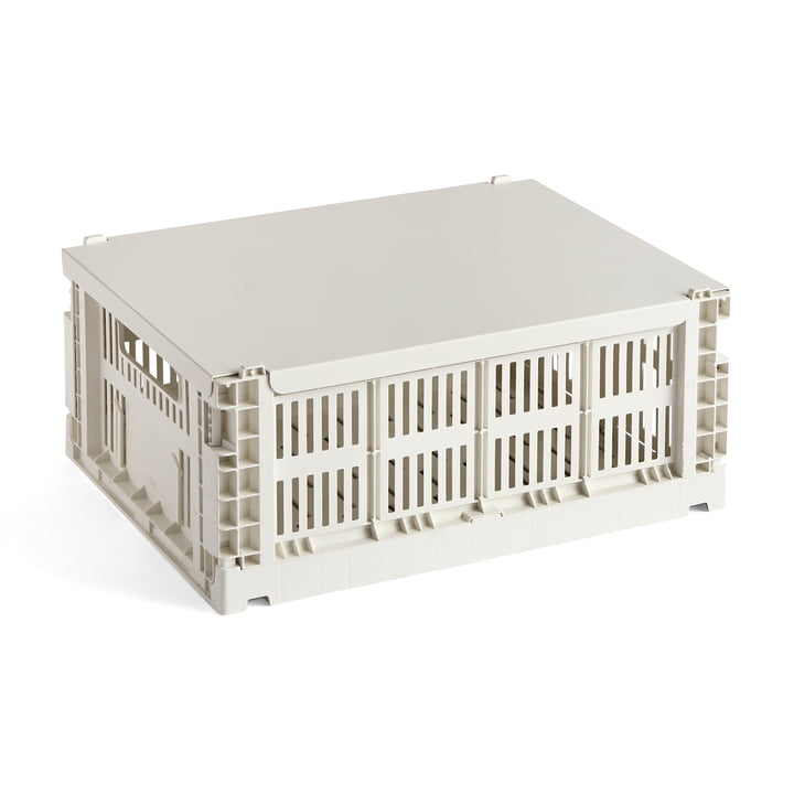 Colour Crate Deckel M, off-white von Hay