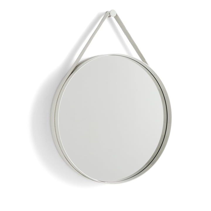 Hay - Strap Mirror No. 2 , Ø 50 cm, hellgrau