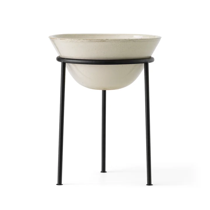 Daiza Pflanztopf, schwarz / elfenbein, H 45 cm, Ø 35 cm von Audo
