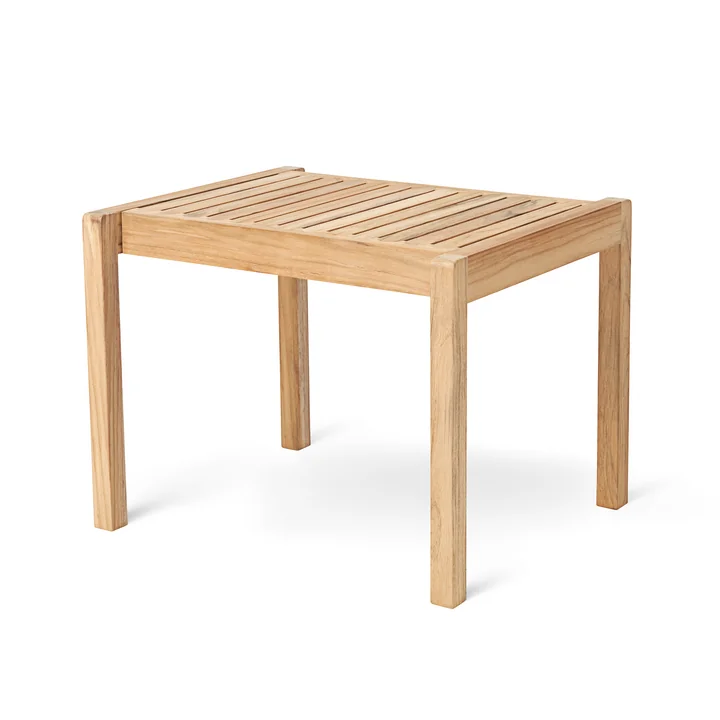AH911 Outdoor Beistelltisch, 59.5 x 48.5 cm, Teak unbehandelt von Carl Hansen