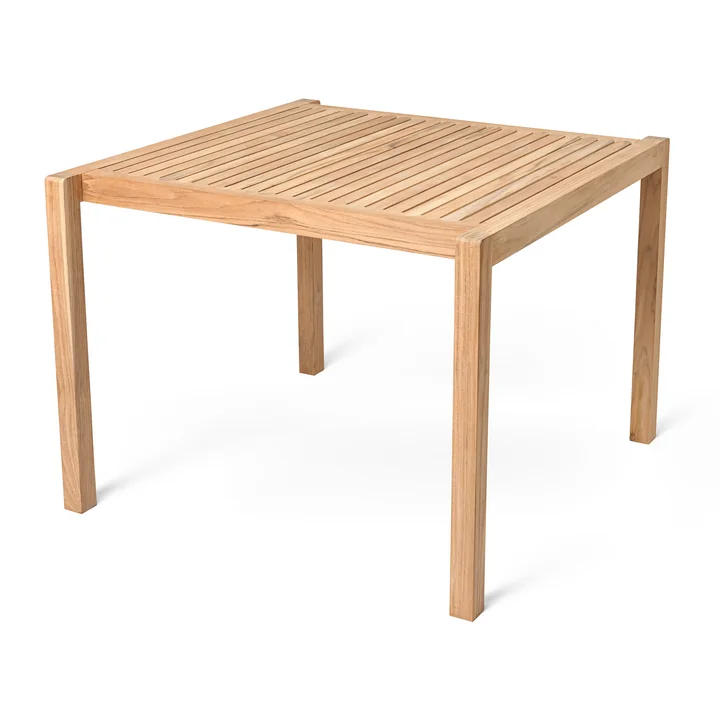 Carl Hansen - AH902 Gartentisch, 100 x 98.5 cm, Teak unbehandelt