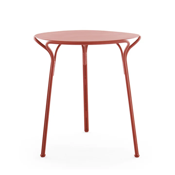 Hiray Gartentisch, Ø 60 cm, rostrot von Kartell