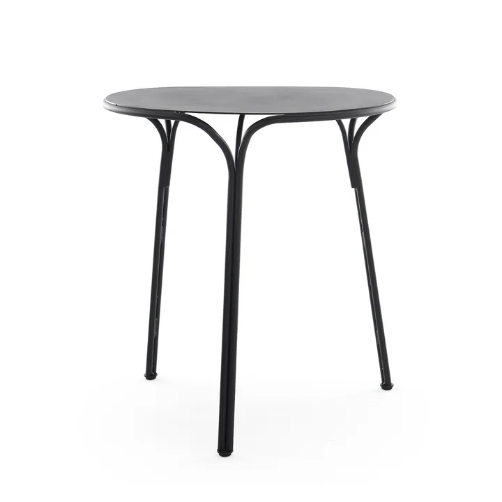 Hiray Gartentisch, Ø 60 cm, schwarz von Kartell