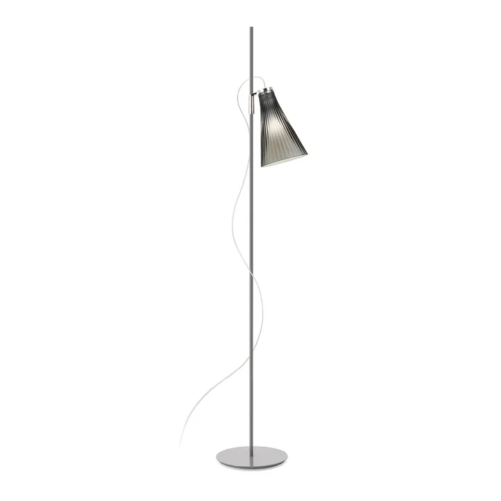 K-Lux Stehleuchte, Diffusor rauchgrau, Gestell grau von Kartell