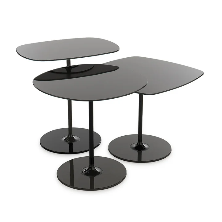 Kartell - Thierry Beistelltisch Trio, schwarz (3er-Set)