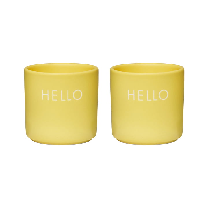 Eierbecher Hello von Design Letters in der Farbe yellow 