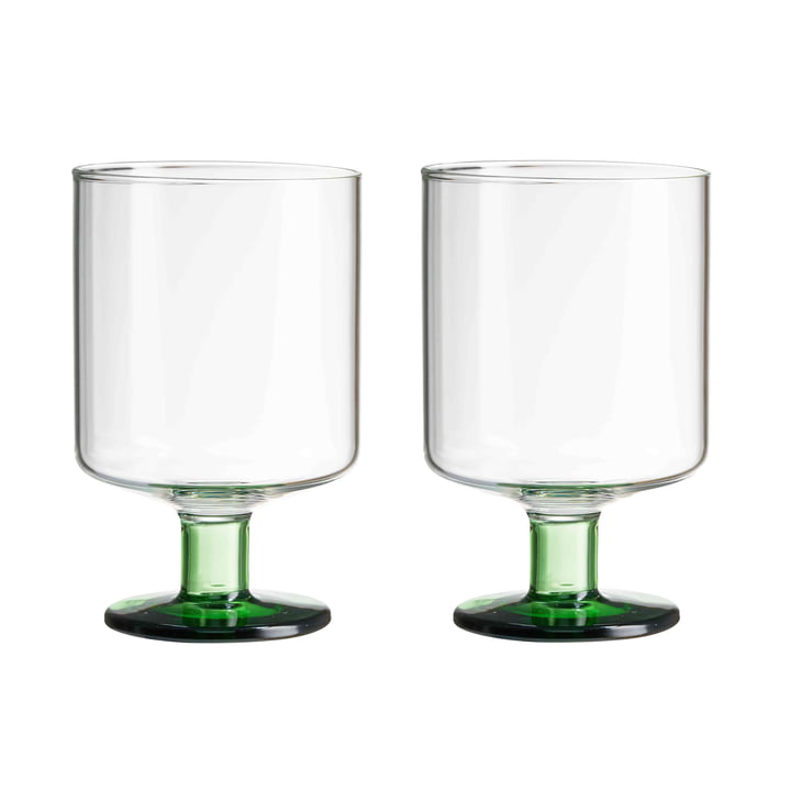 Generous Weinglas in der Ausführung clear / green (2er Set)