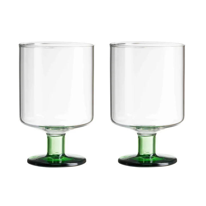 Generous Weinglas in der Ausführung clear / green (2er Set)