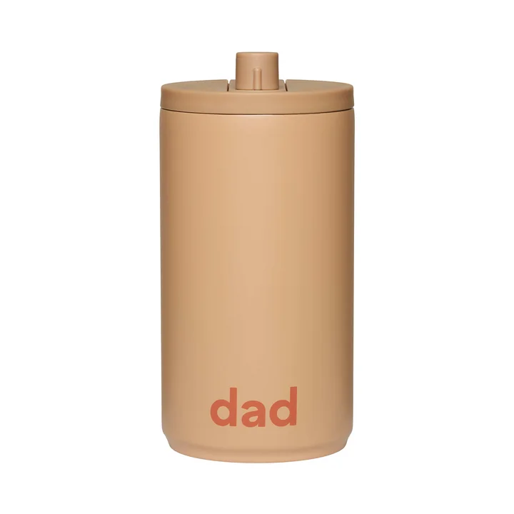 Travel Becher von Design Letters in der Ausführung Mom and Dad / beige