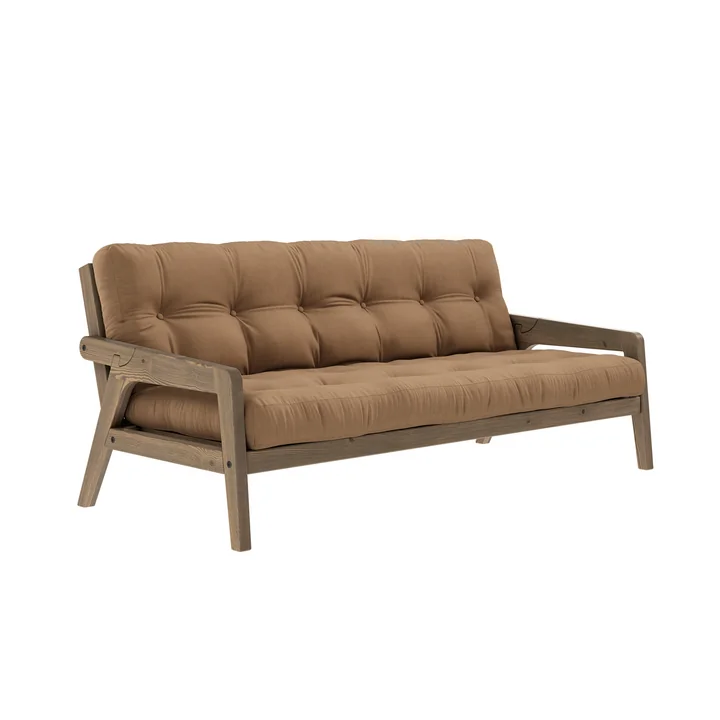 Grab Sofa von Karup in der Ausführung Kiefer carobbraun / mocca (755)