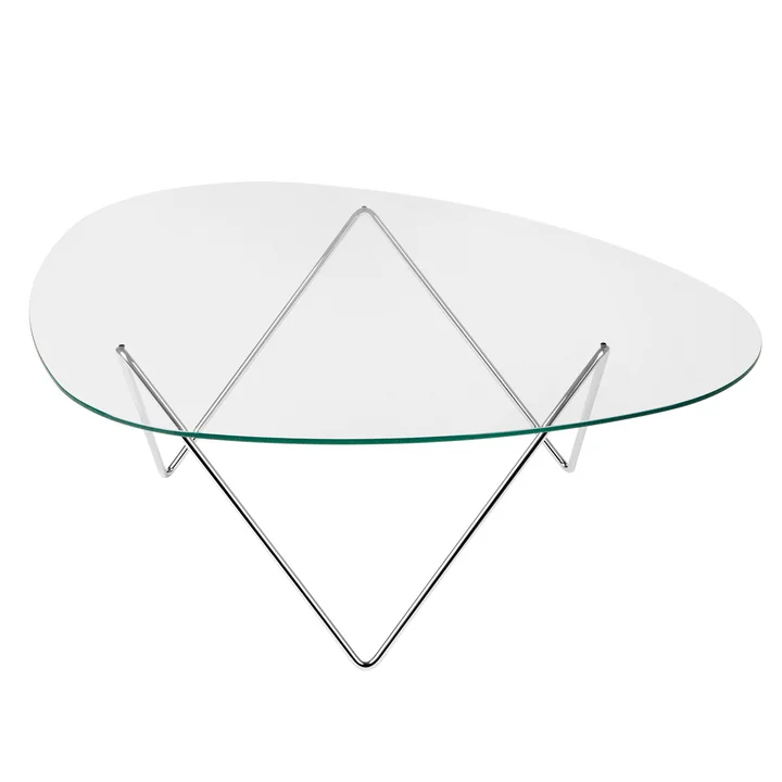 Gubi - Pedrera Couchtisch, Chrom / klar