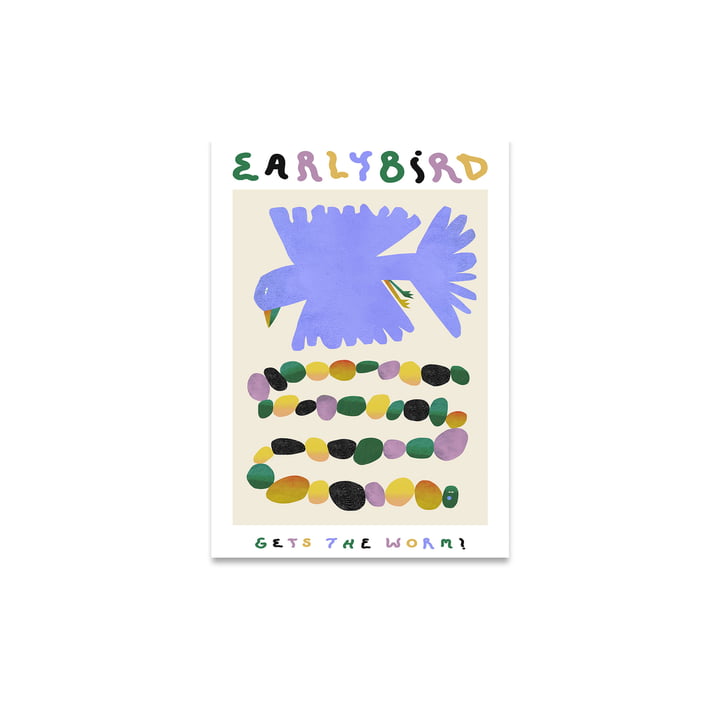 Early Bird Gets The Worm Poster, 30 x 40 cm von Paper Collective