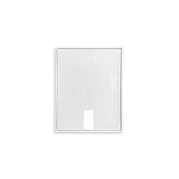 Studio Mykoda - SAHAVA Stripes 1, 50 x 70 cm, weiß / Rahmen weiß
