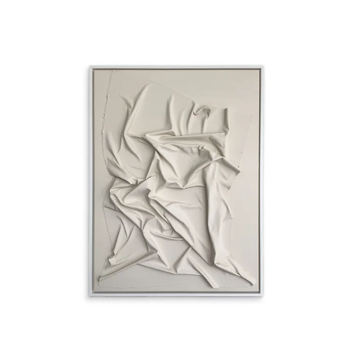 Studio Mykoda - SAHAVA Porca Miseria 1, 80 x 100 cm, beige hell / Rahmen weiß