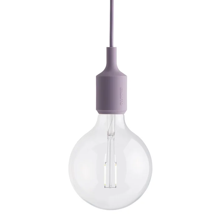 Socket E27 LED-Pendelleuchte von Muuto in der Farbe staubiges flieder