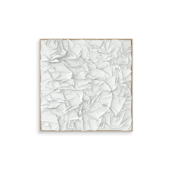 Studio Mykoda - SAHAVA Dune 2, 80 x 80 cm, weiß / Rahmen Kiefer natur