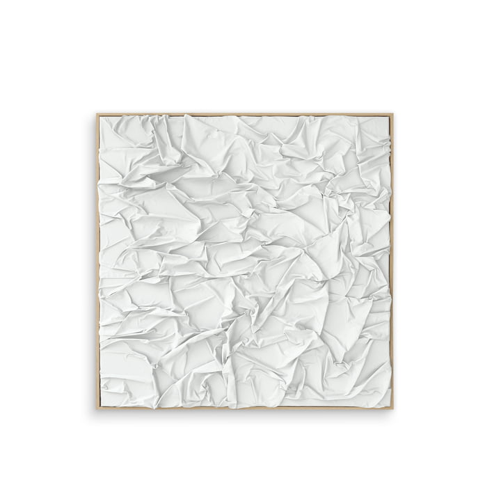 Studio Mykoda - SAHAVA Dune 2, 100 x 100 cm, weiß / Rahmen Kiefer natur