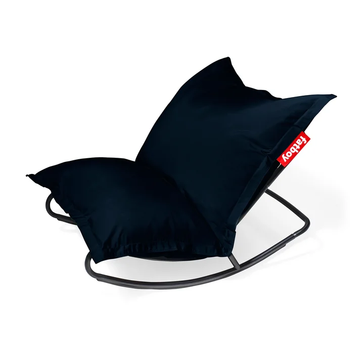 Fatboy - Aktionsset: Rock 'n' Roll Lounge Chair, schwarz + Original Outdoor Sitzsack, dark ocean