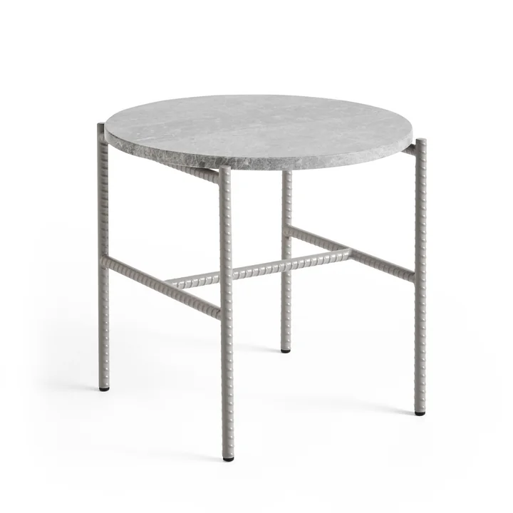 Rebar Beistelltisch Ø 45 x H 40,5 cm, Marmor grau / fossilgrau von HAY