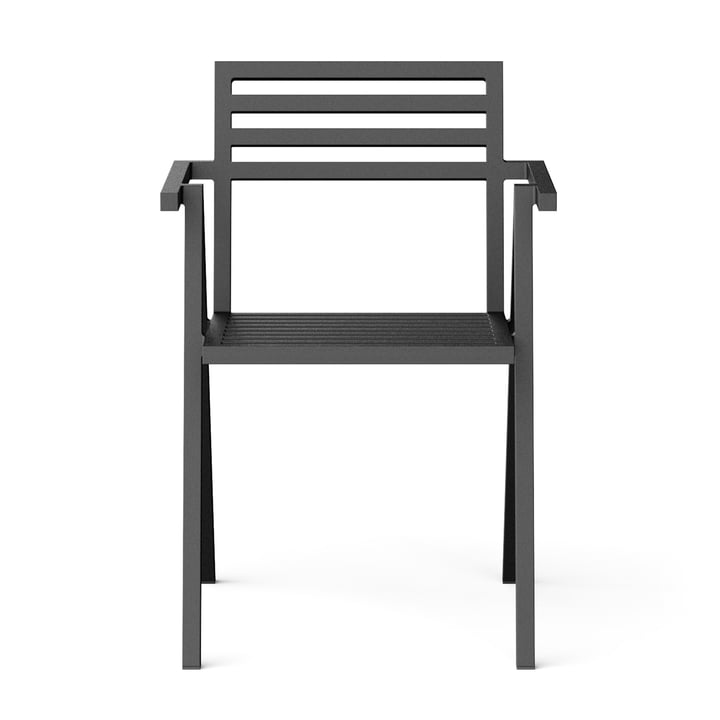 Outdoor Stacking Armchair, schwarz RAL 9011 von NINE