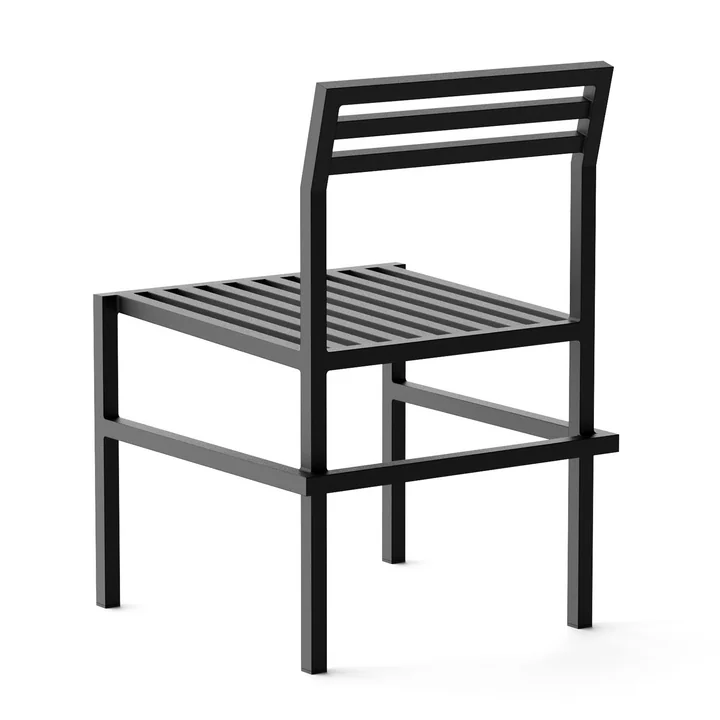 NINE - Outdoor Dining Chair, schwarz RAL 9011 (2er Set)