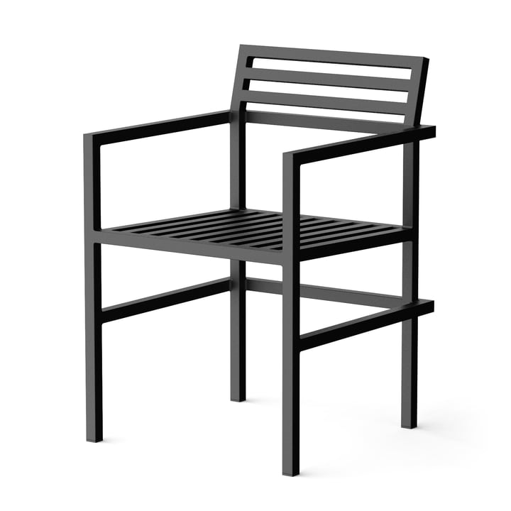Outdoor Dining Armchair, schwarz (RAL 9011) von NINE
