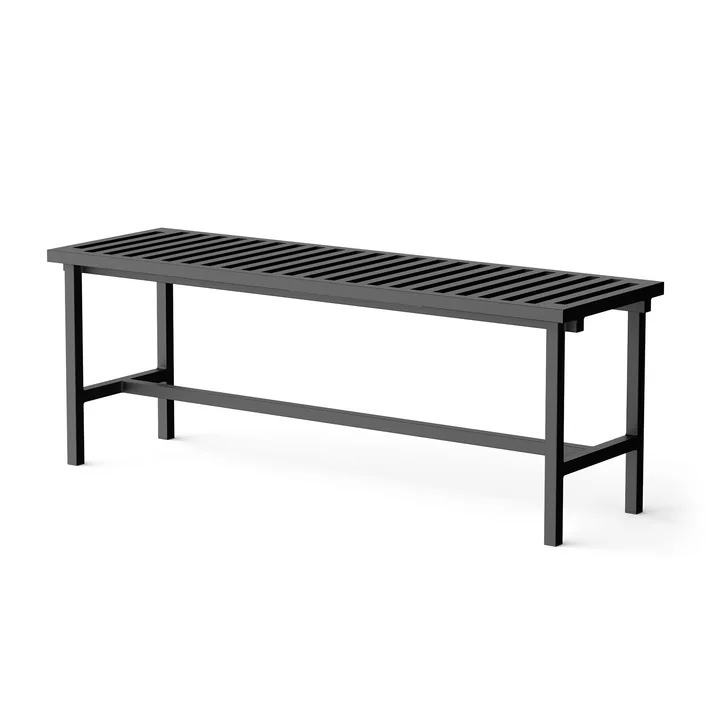 Gartenbank 122 x 45 cm, schwarz (RAL 9011) von NINE