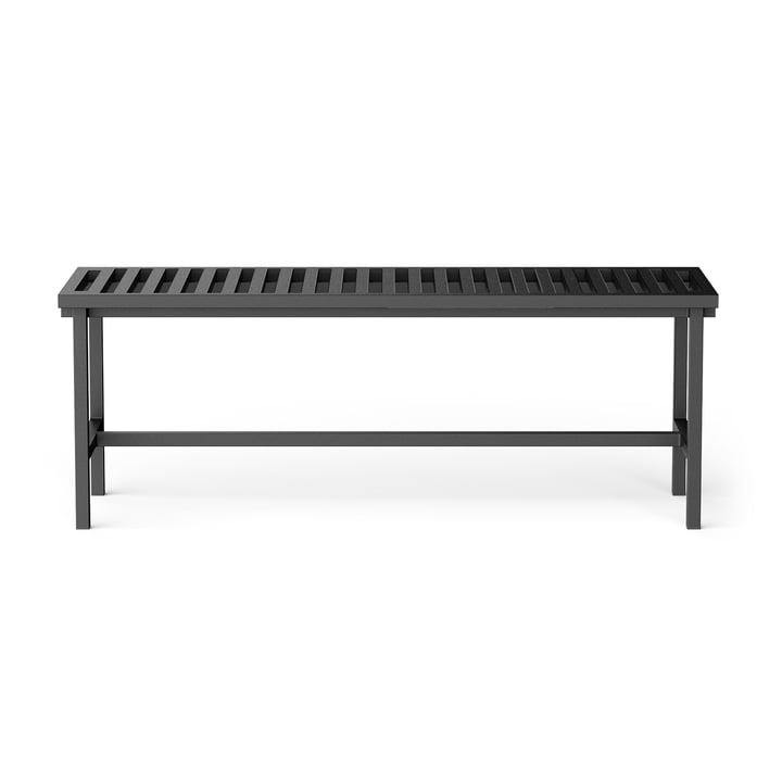 Gartenbank 122 x 45 cm, schwarz (RAL 9011) von NINE