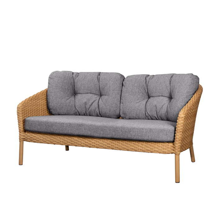 Cane-Line - Ocean large 2-Sitzer Sofa, natural / dunkelgrau