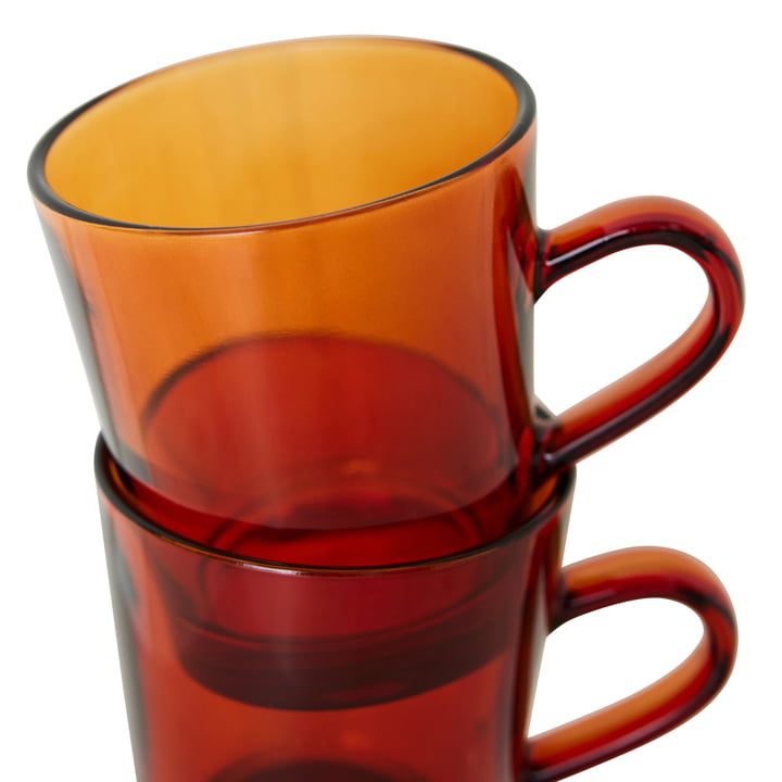 70's Kaffeebecher, amber brown von HKliving