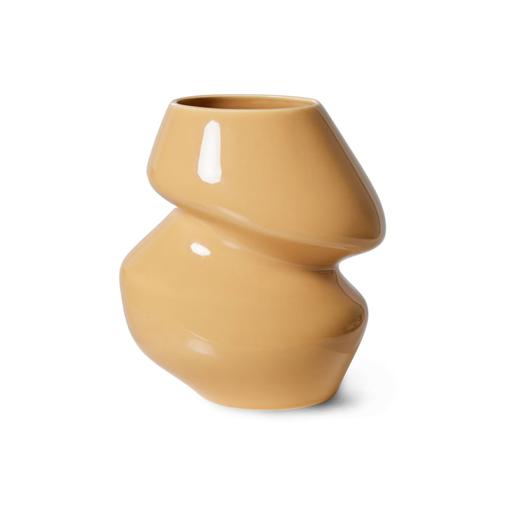 Keramik Vase Organic, S, cappuccino von HKliving